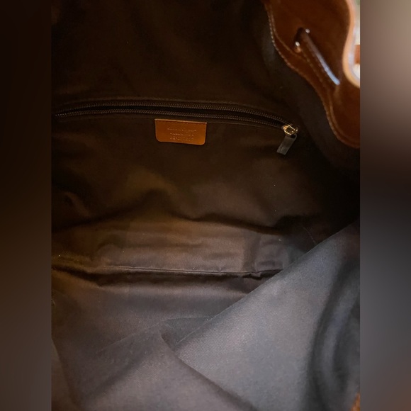 Salvatore Ferragamo, Vintage Caramel Calf Leather Drawstring Hobo Bag - Picture 12 of 15